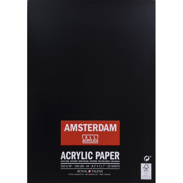 Blocco Di Carta Acrilica Amsterdam | 21 X 29,7 Cm (A4), 350 G, 20 Fogli-image