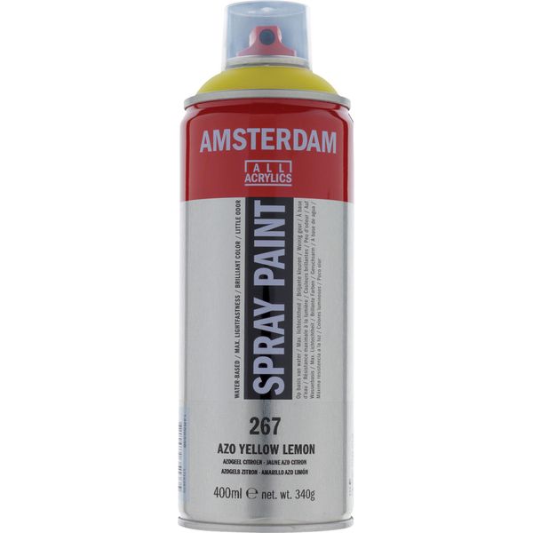 Amsterdam Vernice Spray Bomboletta Altamente Pigmentata 400 Ml Azo Giallo Limone 267-image