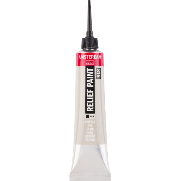 Tubo Di Vernice A Rilievo Amsterdam 20 Ml Peltro 815-image