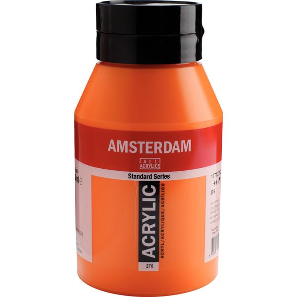 Bottiglia Di Vernice Acrilica Amsterdam Serie Standard 1000 Ml Azo-Arancione 276-image