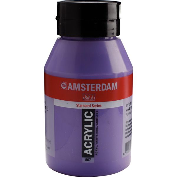 Amsterdam Serie Standard Flacone Di Colore Acrilico 1000 Ml Violetto Oltremare 507-image