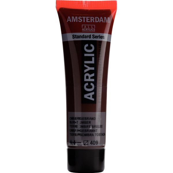 Amsterdam Serie Standard Tubo Di Vernice Acrilica 20 Ml Umbra Burnt 409-image