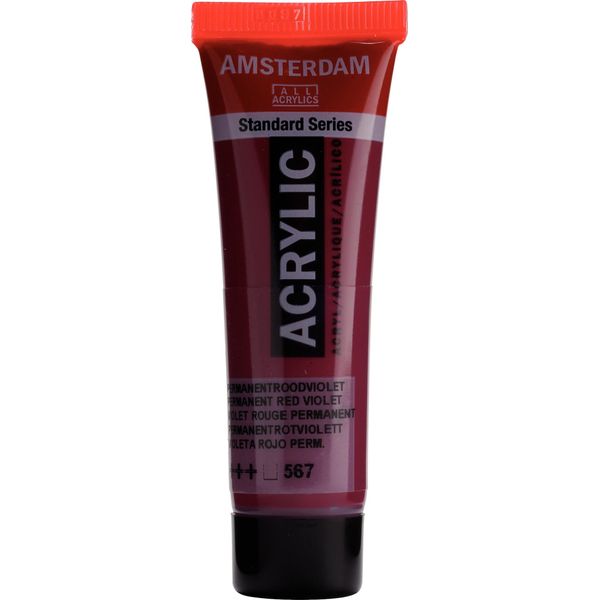 Amsterdam Serie Standard Tubo Di Vernice Acrilica 20 Ml Rosso Permanente Viola 567-image