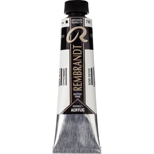 Rembrandt Colore Acrilico Tubo 40 Ml Nero Ossido 735-image