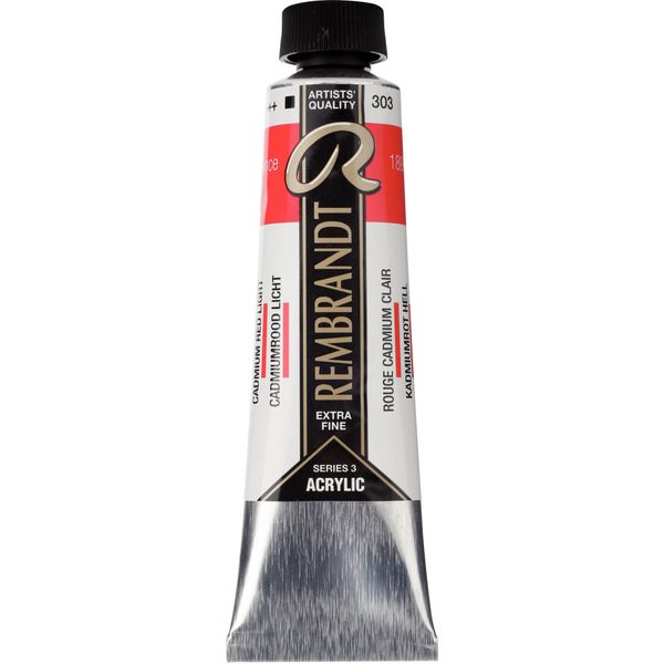 Rembrandt Vernice Acrilica Tubo 40 Ml Rosso Cadmio Chiaro 303-image