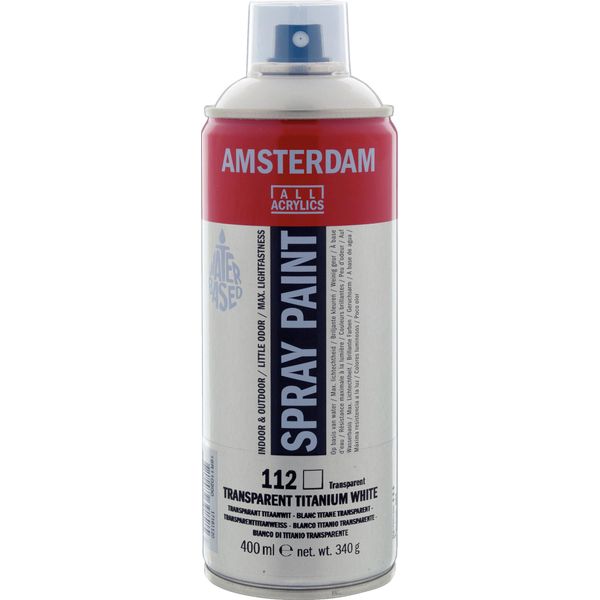 Amsterdam Vernice Spray Bomboletta Altamente Pigmentata 400 Ml Bianco Titanio Trasparente 112-image