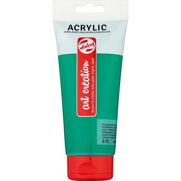 Talens Art Creation Vernice Acrilica Tubo 200 Ml Verde Permanente Scuro 619-image
