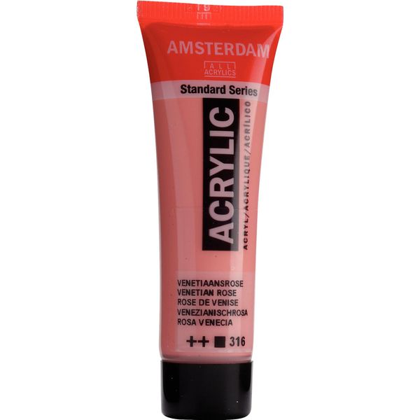 Amsterdam Serie Standard Tubo Di Vernice Acrilica 20 Ml Rosa Veneziano 316-image