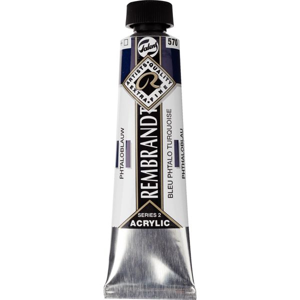 Tubo Di Colore Acrilico Rembrandt 40 Ml Blu Ftalo 570-image