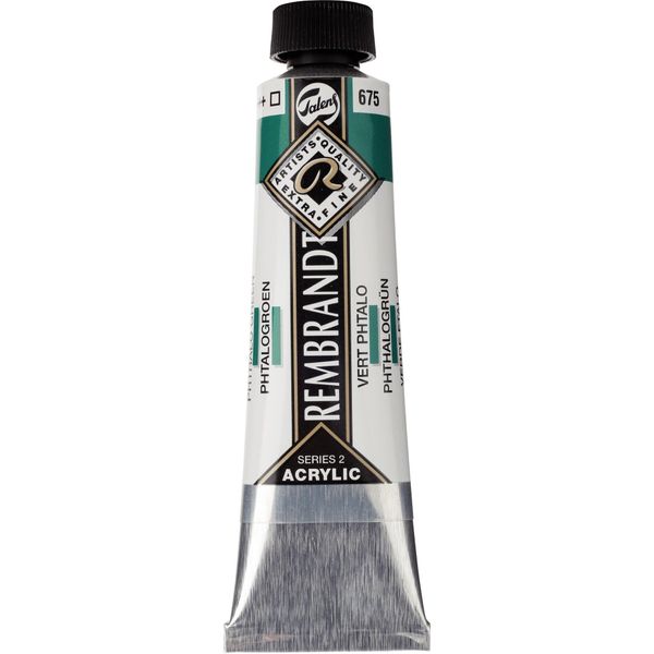 Rembrandt Colore Acrilico Tubo 40 Ml Verde Ftalo 675-image