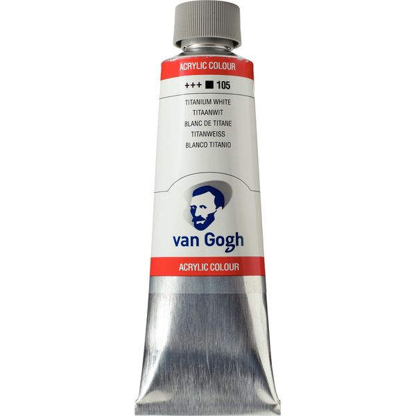 Tubo Di Colore Acrilico Van Gogh 150 Ml Bianco Titanio 105-image