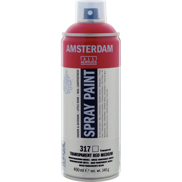 Amsterdam Vernice Spray Bomboletta Altamente Pigmentata 400 Ml Rosso Trasparente Medio 317-image
