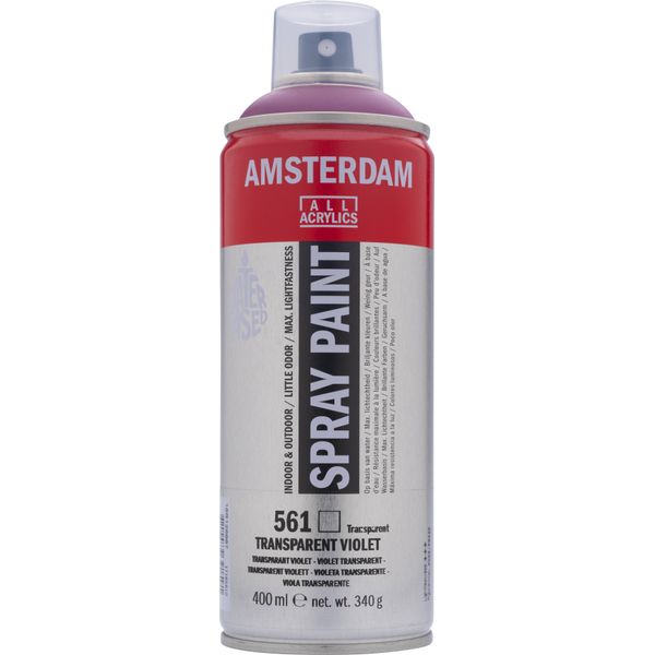 Amsterdam Vernice Spray Bomboletta Altamente Pigmentata 400 Ml Viola Trasparente 561-image