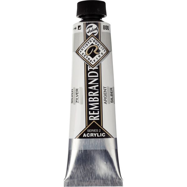 Tubo Di Colore Acrilico Rembrandt 40 Ml Argento 800-image