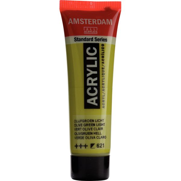 Amsterdam Serie Standard Tubo Di Vernice Acrilica 20 Ml Verde Oliva Chiaro 621-image