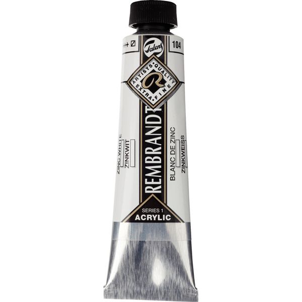 Tubo Di Colore Acrilico Rembrandt 40 Ml Bianco Di Zinco 104-image