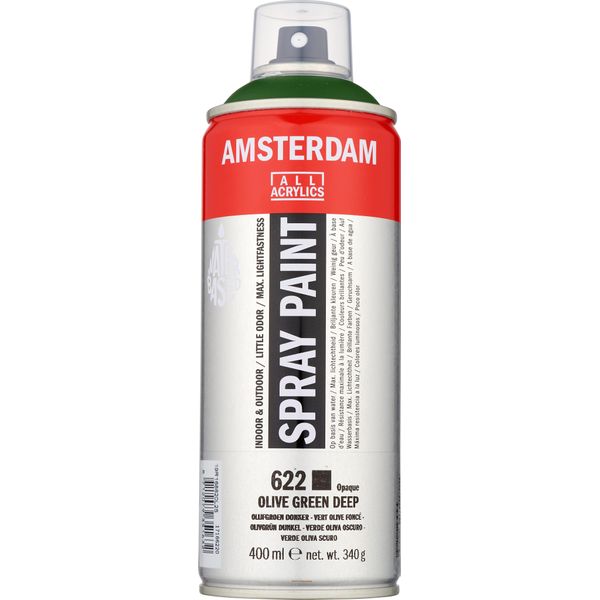 Amsterdam Vernice Spray Bomboletta Altamente Pigmentata 400 Ml Verde Oliva Scuro 622-image