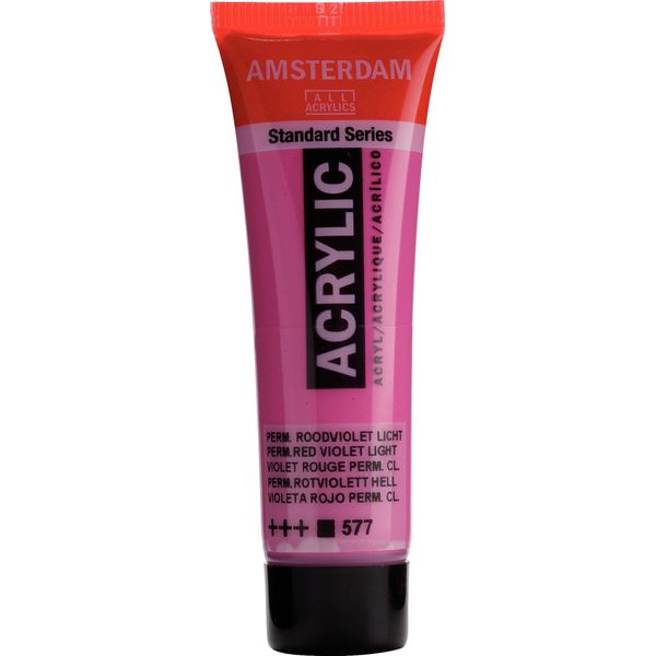 Amsterdam Serie Standard Tubo Di Vernice Acrilica 20 Ml Rosso Permanente Viola Luce 577-image