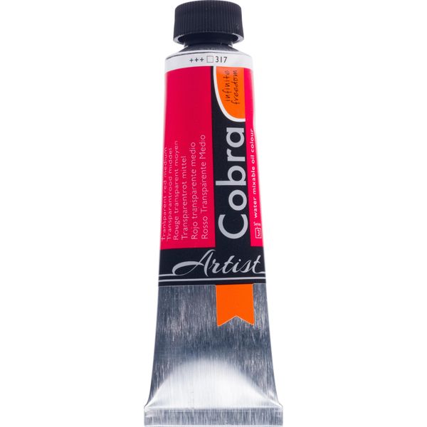 Cobra Artist Vernice Ad Olio Miscelabile All'acqua In Tubetto 40 Ml, Rosso Trasparente, Medio 317-image