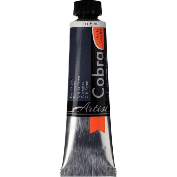 Cobra Artist Vernice Ad Olio Miscelabile Con Acqua Tubo 40 Ml Grigio Payne 708-image