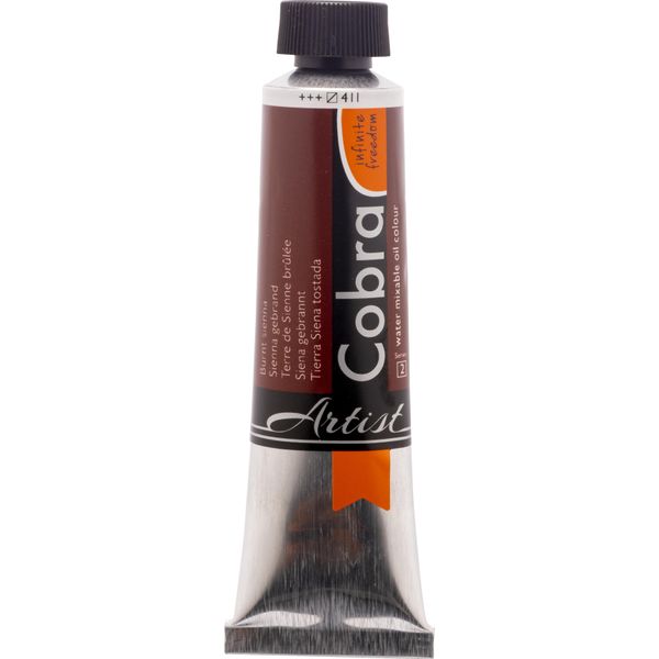 Cobra Artist Olio Miscibile All'acqua Tubo 40 Ml Siena Bruciato 411-image