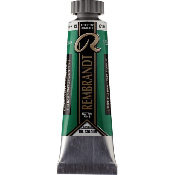 Vernice Ad Olio Rembrandt In Tubetto 15 Ml, Verde Scuro Permanente 619-image