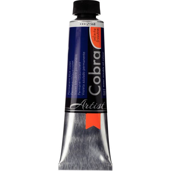 Cobra Artist Olio Miscibile All'acqua Tubo 40 Ml Blu Permanente Viola 568-image