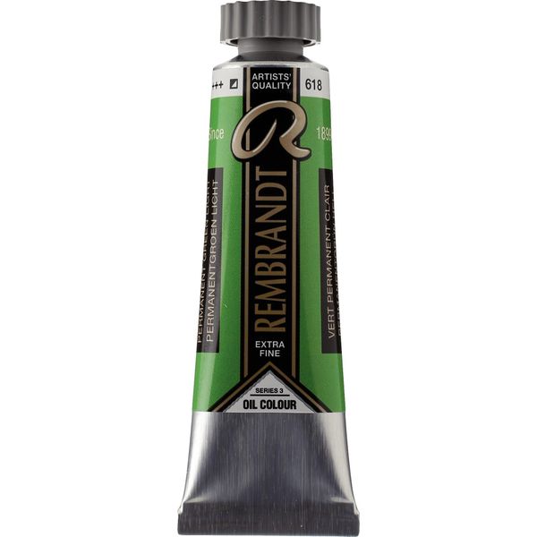 Vernice Ad Olio Rembrandt In Tubetto Da 15 Ml, Permanente Verde Chiaro 618-image
