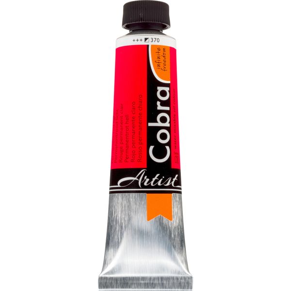 Cobra Artist Olio Miscibile All'acqua Tubo 40 Ml Rosso Permanente Luce 370-image