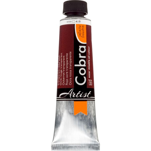 Cobra Artist Vernice Ad Olio Miscelabile Con Acqua Tubo 40 Ml Rosso Ocra Trasparente 419-image