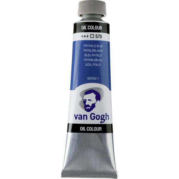 Vernice Ad Olio Van Gogh In Tubetto 40 Ml, Blu Ftalo (Base) 570-image