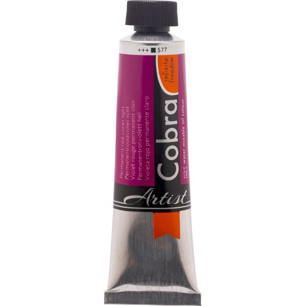 Cobra Artist Olio Miscibile All'acqua Tubo 40 Ml Permanente Rosso Viola Luce 577-image