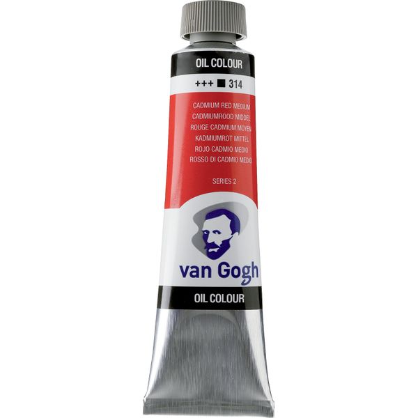 Vernice Ad Olio Van Gogh In Tubetto 40 Ml, Rosso Cadmio, Media 314-image