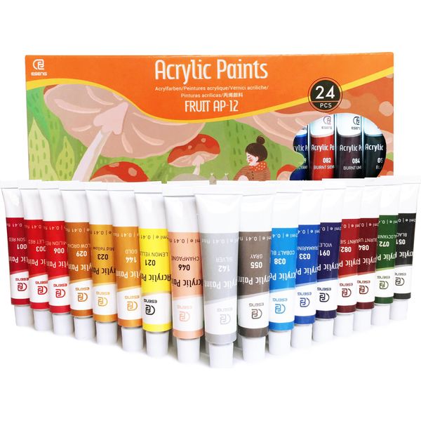 Eseng® Vernici Acriliche Premium Frutta AP-12, Set Di 24 Tubi X 12Ml-image