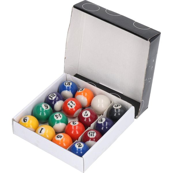 16Pcs Mini Palle Da Biliardo Resistente Agli Urti Eco Friendly In Resina Piccolo Set Di Palle Da Biliardo Per Bambini Sala Giochi 32Mm-image