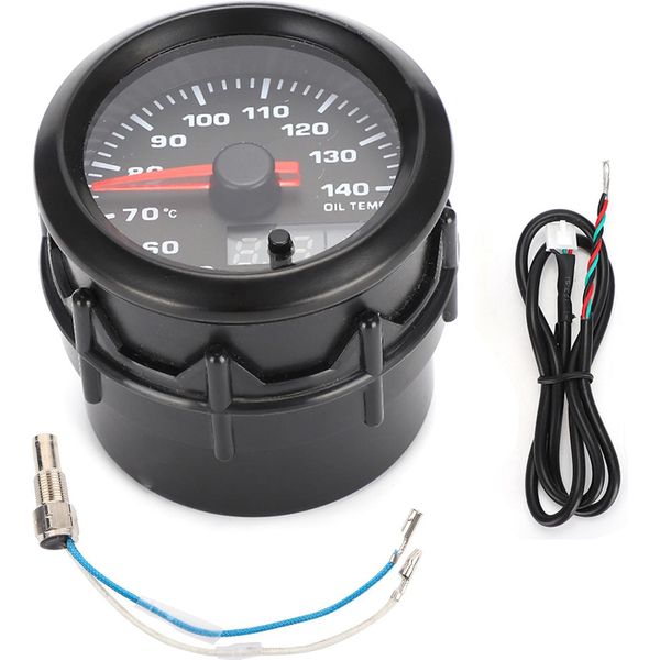 Indicatore Di Temperatura Dell'olio Per Auto Da 2 Pollici E 52 Mm Indicatore Di Temperatura A Led A 7 Colori Con Sensore-image