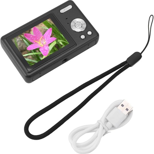 12 Mp 1080P Fotocamera Digitale 2,4 Pollici Schermo Tft 16X Zoom Autofocus Borsa Per Studenti Vlog Nero-image