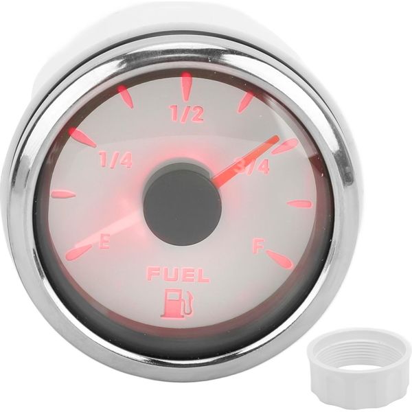 Indicatore Di Livello Carburante 52 Mm 0-190 Ω Con Retroilluminazione A 7 Colori Per Auto Barca Rv Yachtwhite-image
