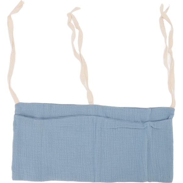 Borsa Portaoggetti Per Culla 2 Tasche Tracolla Regolabile Bambino Per Giocattoli Blu Scuro-image
