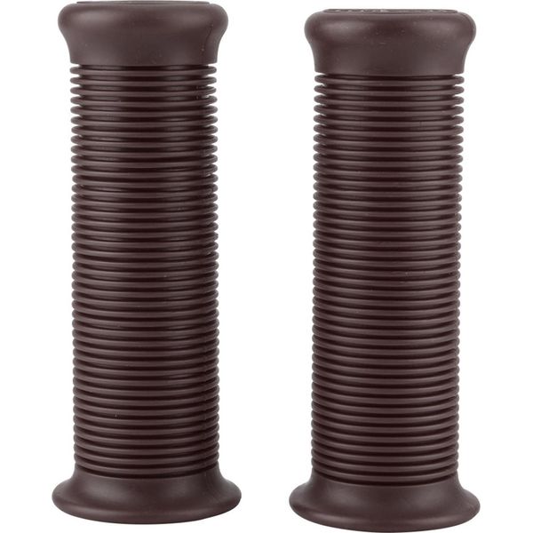 Coppia Di Manopole Da 1 Pollice 25 Mm / 1,1 Pollici 28 Mm Universali Per Moto Vintage In Tpu Marrone Scuro-image