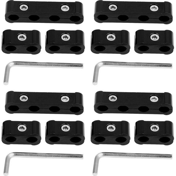 12 Pc Guaina In Lega Di Alluminio 8 Mm 9 Mm 10 Mm Divisore Motore (Nero)-image