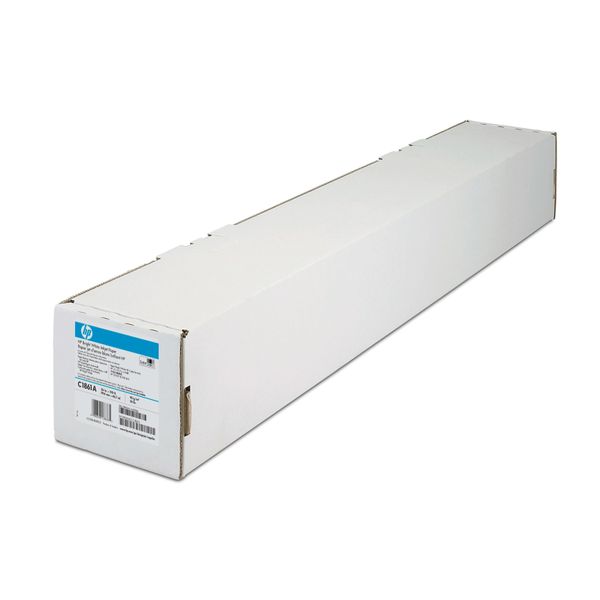 Hp Bright White Inkjet Paper, 119 Microns (4.7 Mil) • 90 G/M2 (24 Lbs) • 841 Mm X 45.7 M , Q1444A-image