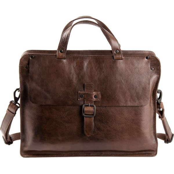 Harold's Pelle Borsa Da Ufficio Cartella Aberdeen Businessbag Twin Brown Marrone Scuro-image