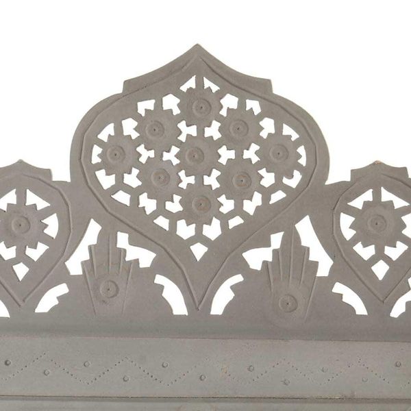 Divisorio 4 Pezzi In Legno Di Mango Grigio 160×165 Cm Intagliato A Mano-image