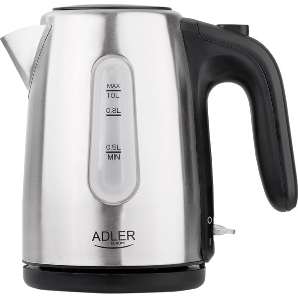 Adler | Bollitore | Ad 1273 | Standard | 1200 W | 1 L | Acciaio Inox | Base Girevole A 360° | Acciaio Inox-image