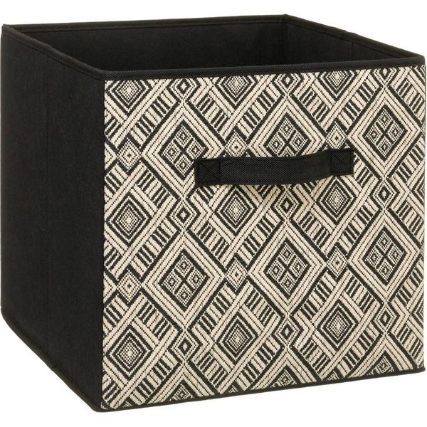 5Five Simply Smart Aufbewahrungskorb Mix N Modul Ethnic, Pappe, Pp-Kunststoff, Schwarz-Weiß, 31 X 31 Cm, 160451-image