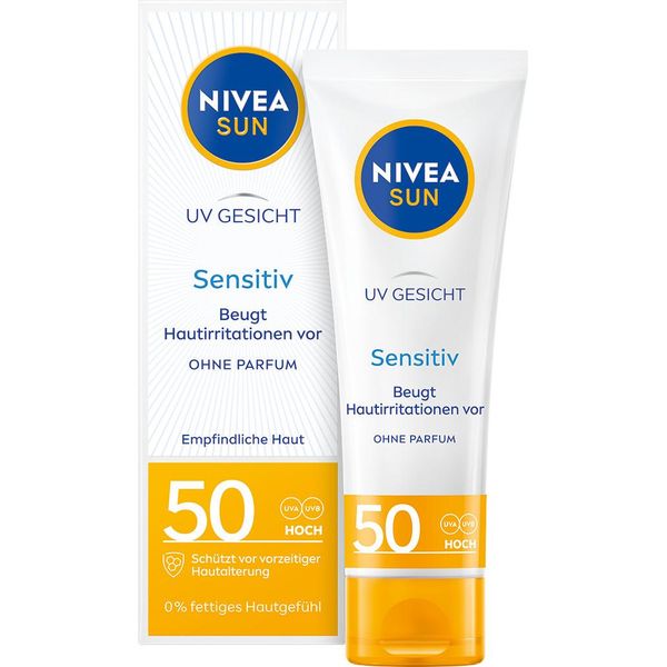 Nivea Sun 80460 Nivea Sun Uv Gesicht Sensitiv Sonnenschutz Sonnencreme 50,0 Ml-image