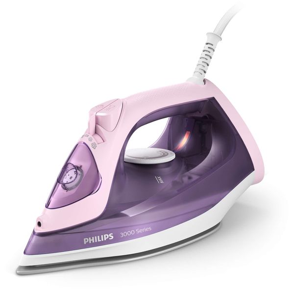 Philips Serie 3000 DST3020/30 Ferro Da Stiro A Vapore Piastra In Ceramica 2200 W Rosa, Viola-image