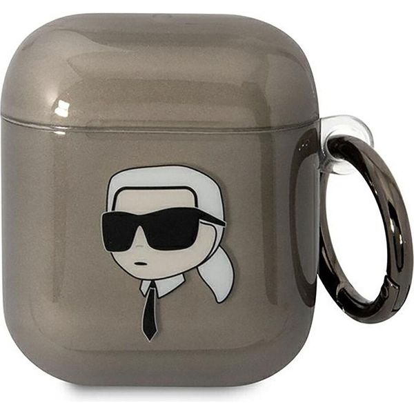 Karl Lagerfeld Kla2Hniktck Airpods 1/2Cover Czarny/Nero Karl's Head-image