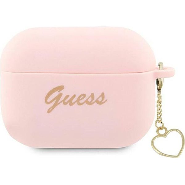 Guess Guap2Lschsp Airpods Pro 2 (2022/2023) Cover RóżOwy/Rosa In Silicone Charm Heart Collection-image